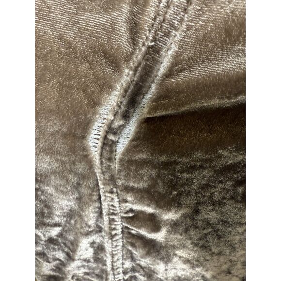 CP SHADES Size S Catrin Crushed Velvet LS Button Up Shirt Brown Rayon Silk - Picture 3 of 12